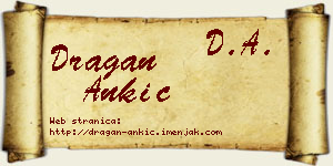Dragan Ankić vizit kartica